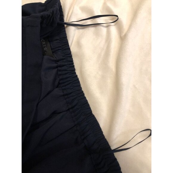 J.Crew Ruffle Hem Skirt Womens Size 10 Navy Blue Wool Blend Preppy Dark Academia - Picture 6 of 8
